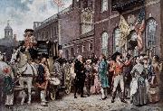 unknow artist Washington s Inaugration at Philadelphia painting